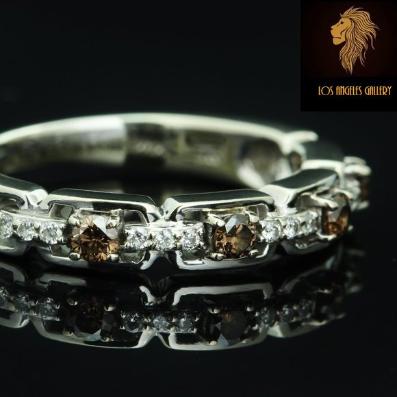 Levian Ring / Chocolate & Vanilla diamond / 14K gold / Super Luxury